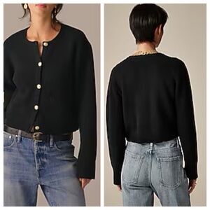 J. CREW NWT Emilie Women’s 3X Black Sweater Lady Jacket Relaxed Old Money Preppy